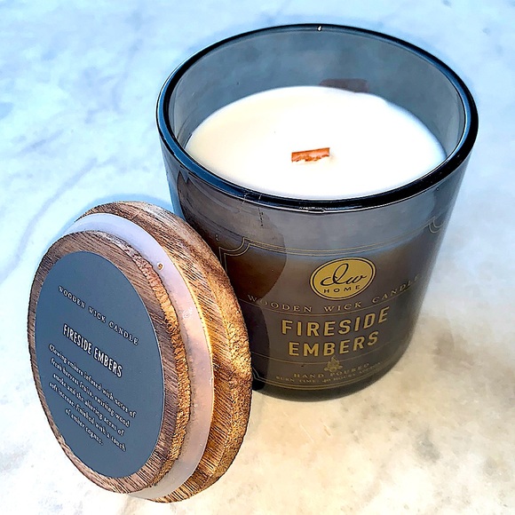 DW HOME CANDLE FIRESIDE EMBERS WOODEN WICK SCENTED NEW - Picture 2 of 4